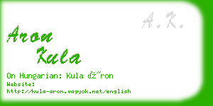 aron kula business card